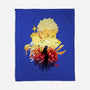 Skull Sunset-None-Fleece-Blanket-dandingeroz