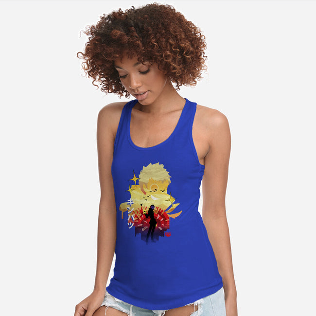 Skull Sunset-Womens-Racerback-Tank-dandingeroz