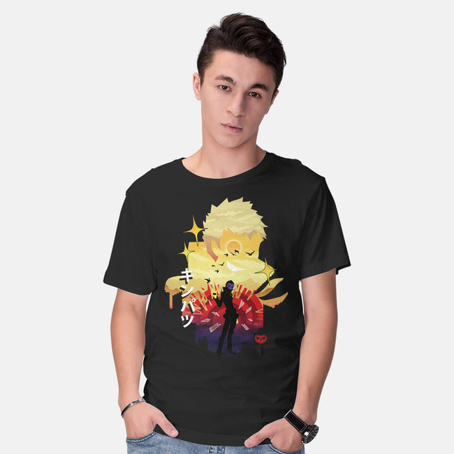 Skull Sunset-Mens-Basic-Tee-dandingeroz