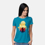 Skull Sunset-Womens-Basic-Tee-dandingeroz