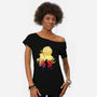 Skull Sunset-Womens-Off Shoulder-Tee-dandingeroz