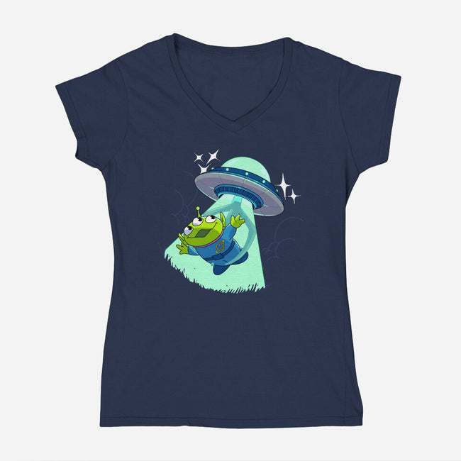 THE CLAW-Womens-V-Neck-Tee-mmandy