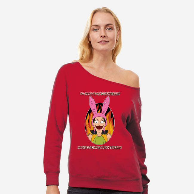 Louise Lives-Womens-Off Shoulder-Sweatshirt-Alexhefe