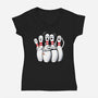 Panic At The Bowling Alley-Womens-V-Neck-Tee-GoshWow