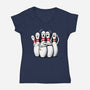 Panic At The Bowling Alley-Womens-V-Neck-Tee-GoshWow