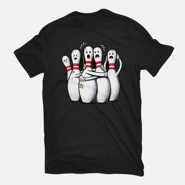 Panic At The Bowling Alley-Mens-Heavyweight-Tee-GoshWow