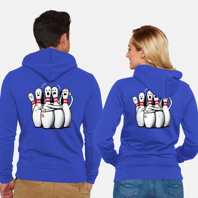 Panic At The Bowling Alley-Unisex-Zip-Up-Sweatshirt-GoshWow