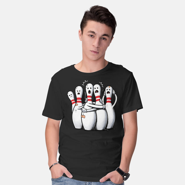 Panic At The Bowling Alley-Mens-Basic-Tee-GoshWow