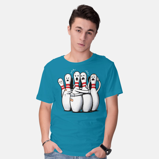 Panic At The Bowling Alley-Mens-Basic-Tee-GoshWow