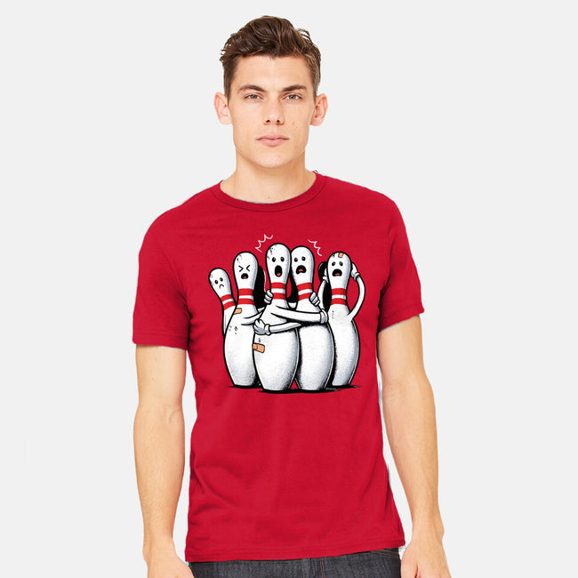 Panic At The Bowling Alley-Mens-Heavyweight-Tee-GoshWow