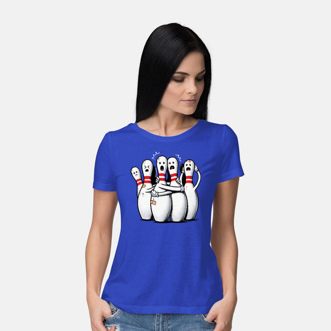 Panic At The Bowling Alley-Womens-Basic-Tee-GoshWow