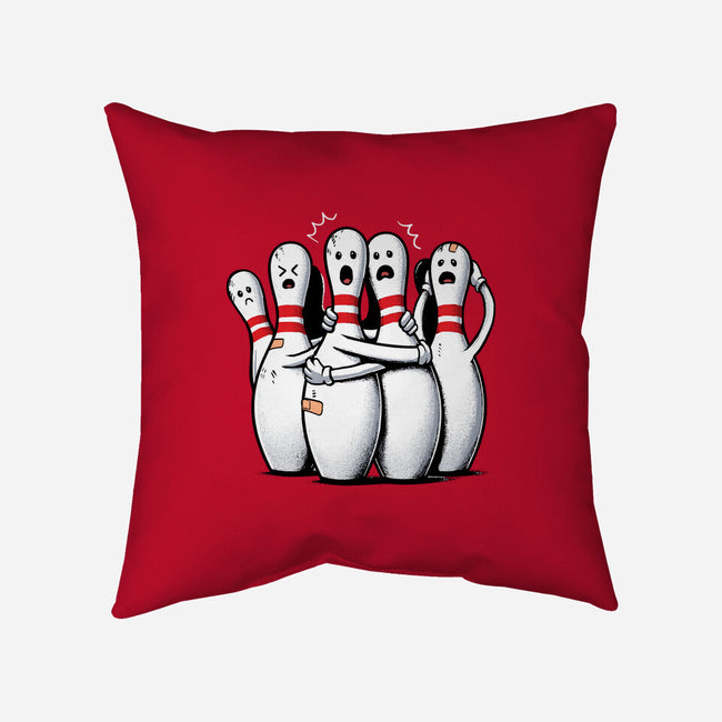 Panic At The Bowling Alley-None-Non-Removable Cover w Insert-Throw Pillow-GoshWow