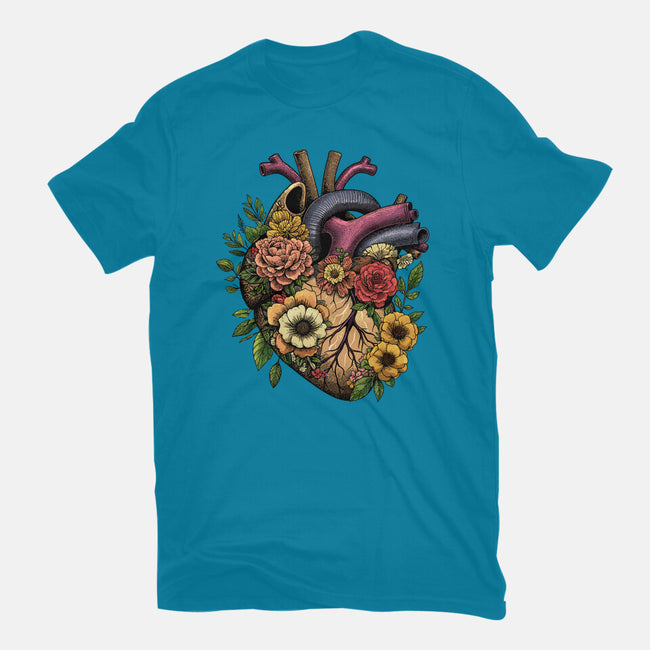 Bloomin Heart-Mens-Heavyweight-Tee-GoshWow