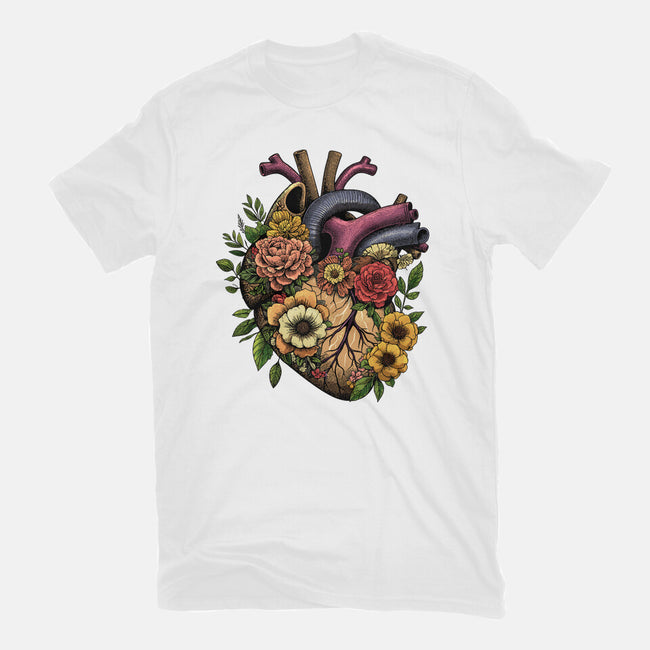 Bloomin Heart-Womens-Basic-Tee-GoshWow