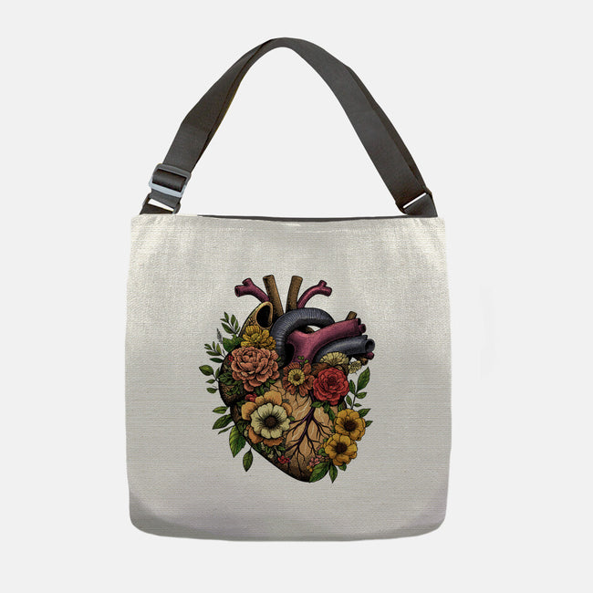 Bloomin Heart-None-Adjustable Tote-Bag-GoshWow