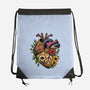 Bloomin Heart-None-Drawstring-Bag-GoshWow