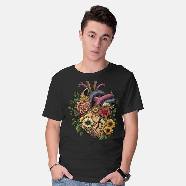 Bloomin Heart-Mens-Basic-Tee-GoshWow