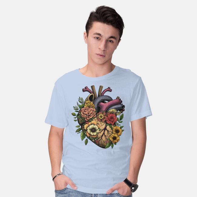 Bloomin Heart-Mens-Basic-Tee-GoshWow