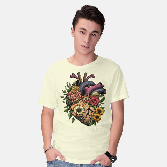 Bloomin Heart-Mens-Basic-Tee-GoshWow