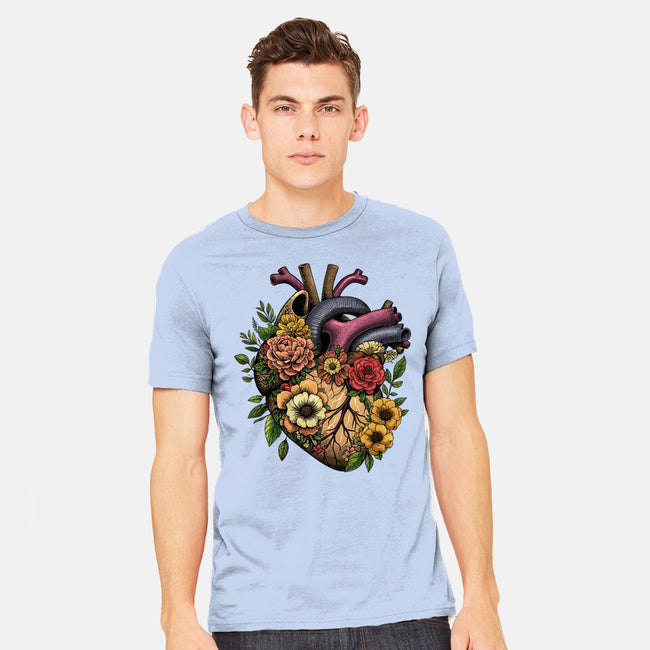 Bloomin Heart-Mens-Heavyweight-Tee-GoshWow