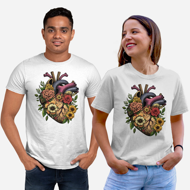 Bloomin Heart-Unisex-Basic-Tee-GoshWow