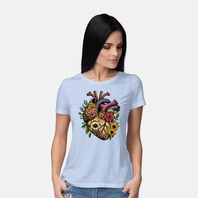 Bloomin Heart-Womens-Basic-Tee-GoshWow