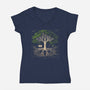 Tree Anatomy-Womens-V-Neck-Tee-GoshWow