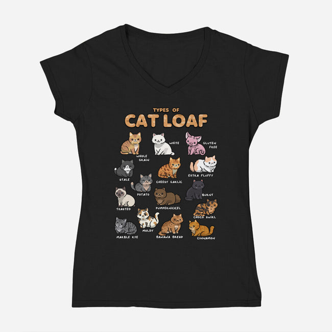 Types Of Cat Loaf-Womens-V-Neck-Tee-Wowsome