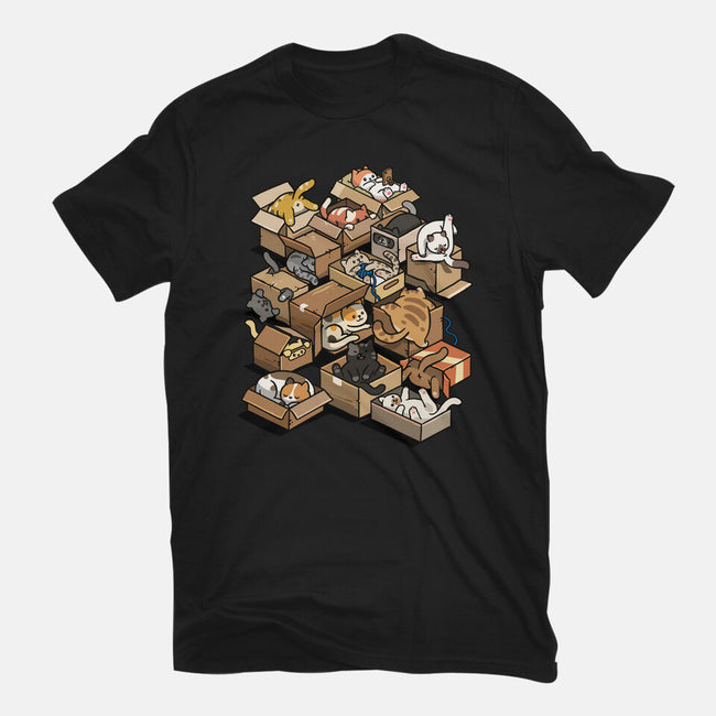 Cardboard Cats-Unisex-Basic-Tee-Wowsome