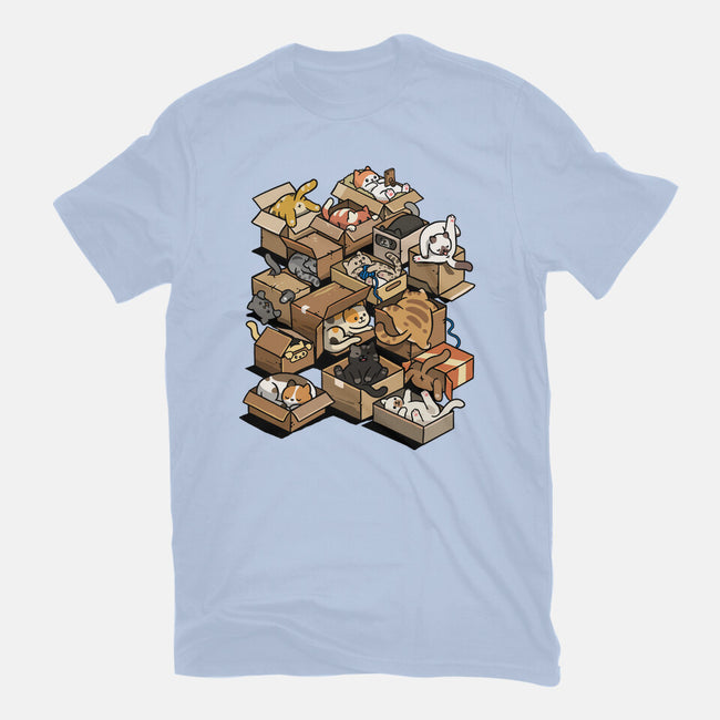 Cardboard Cats-Unisex-Basic-Tee-Wowsome