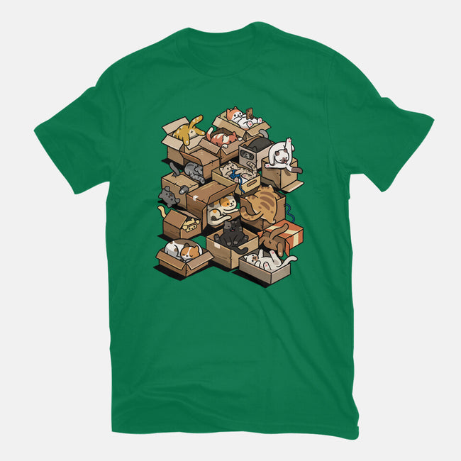 Cardboard Cats-Womens-Fitted-Tee-Wowsome