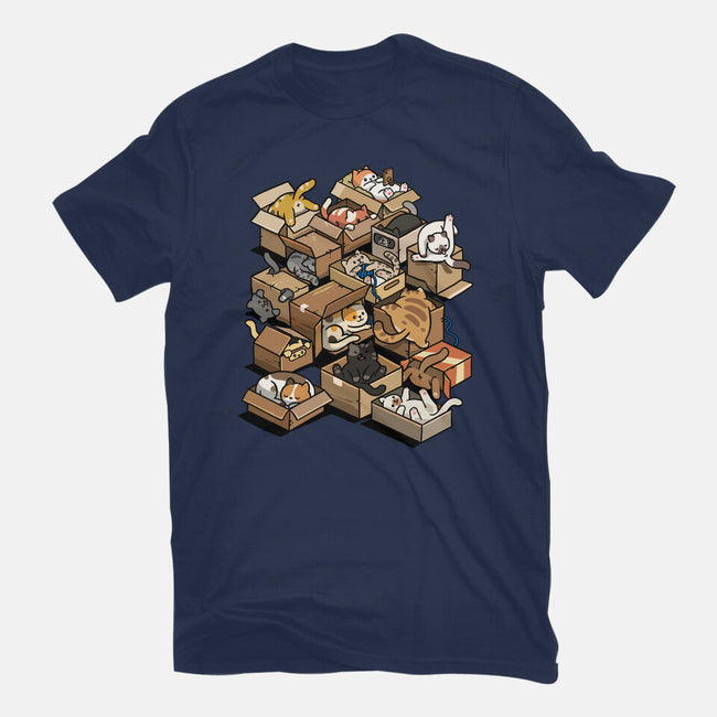 Cardboard Cats-Womens-Basic-Tee-Wowsome