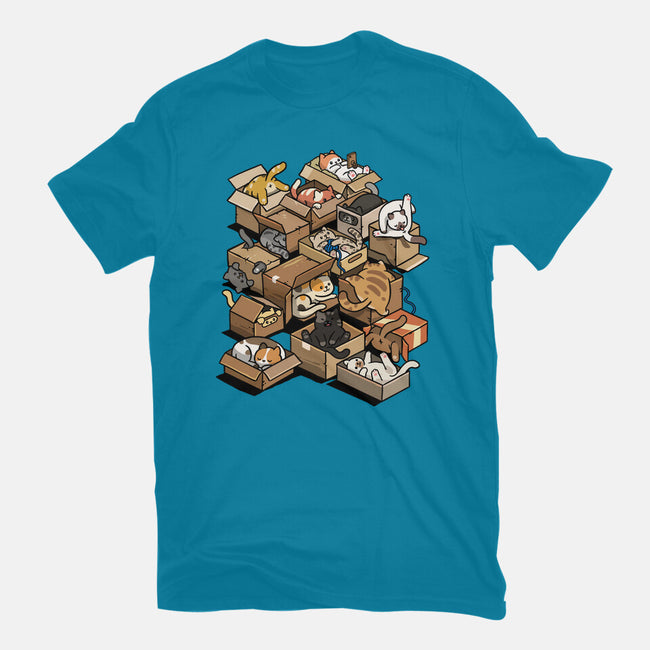 Cardboard Cats-Unisex-Basic-Tee-Wowsome