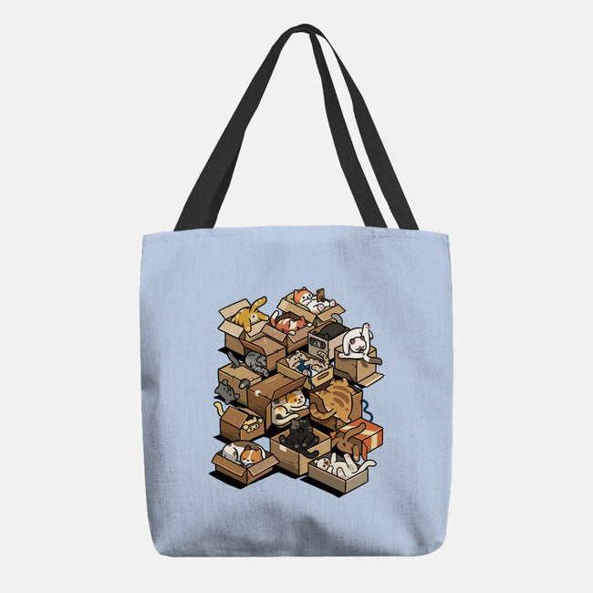 Cardboard Cats-None-Basic Tote-Bag-Wowsome