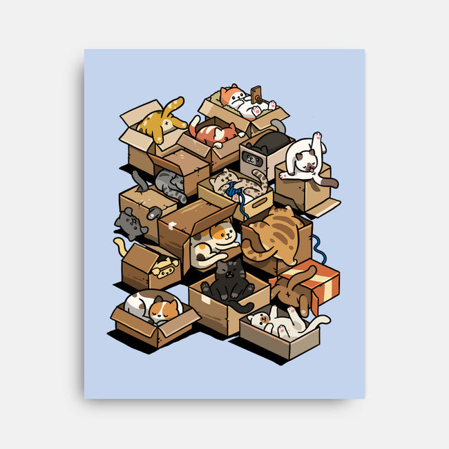 Cardboard Cats-None-Stretched-Canvas-Wowsome