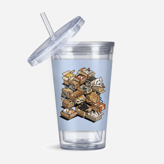 Cardboard Cats-None-Acrylic Tumbler-Drinkware-Wowsome