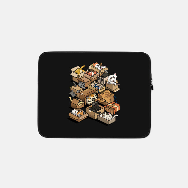 Cardboard Cats-None-Zippered-Laptop Sleeve-Wowsome
