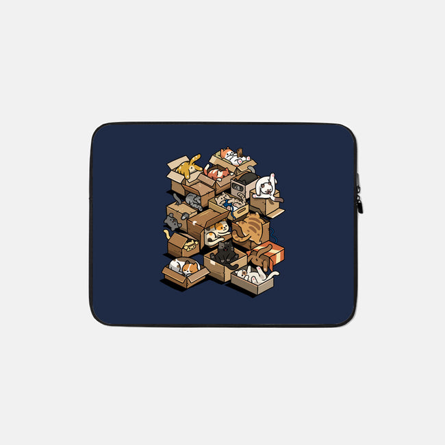 Cardboard Cats-None-Zippered-Laptop Sleeve-Wowsome