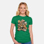 Cardboard Cats-Womens-Fitted-Tee-Wowsome