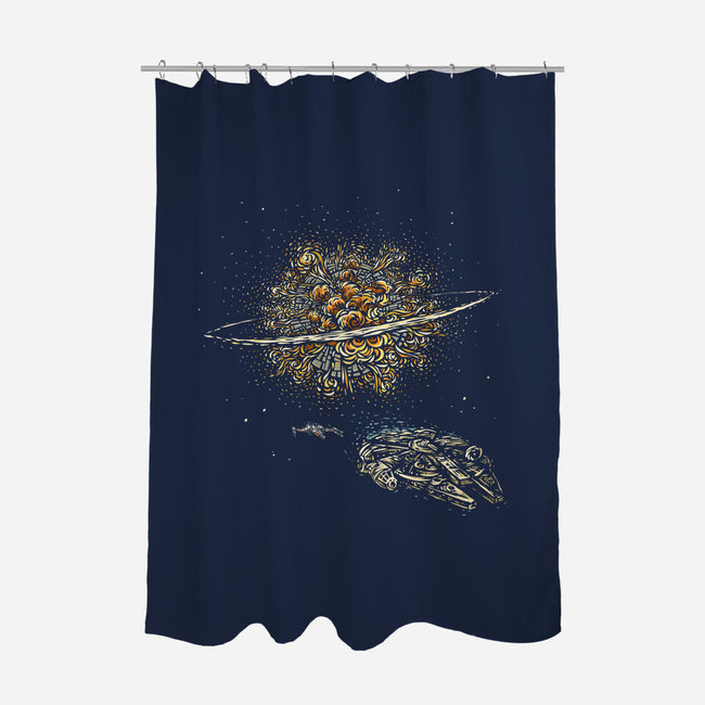 Starry Explosion-None-Polyester-Shower Curtain-kg07