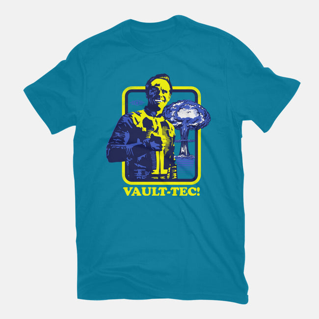 Vault Tec Coop-Womens-Fitted-Tee-rocketman_art