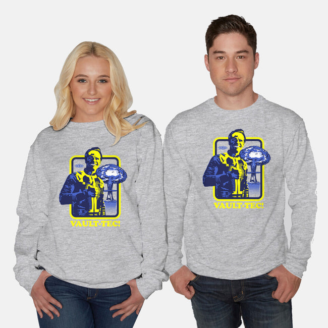 Vault Tec Coop-Unisex-Crew Neck-Sweatshirt-rocketman_art