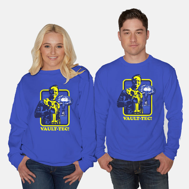 Vault Tec Coop-Unisex-Crew Neck-Sweatshirt-rocketman_art