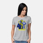 Vault Tec Coop-Womens-Basic-Tee-rocketman_art