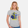 Vault Tec Coop-Womens-Fitted-Tee-rocketman_art