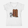 Whack A Wookie-Womens-V-Neck-Tee-MelesMeles