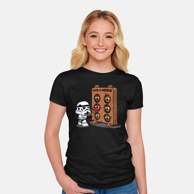 Whack A Wookie-Womens-Fitted-Tee-MelesMeles