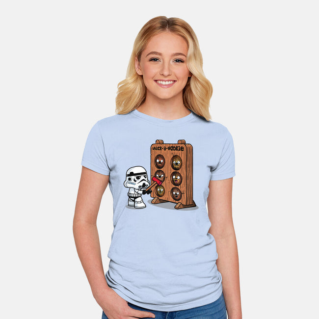 Whack A Wookie-Womens-Fitted-Tee-MelesMeles