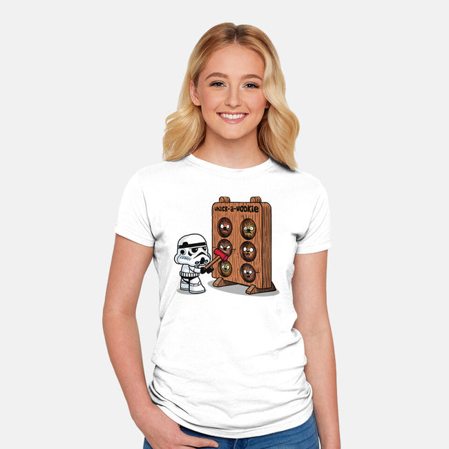 Whack A Wookie-Womens-Fitted-Tee-MelesMeles