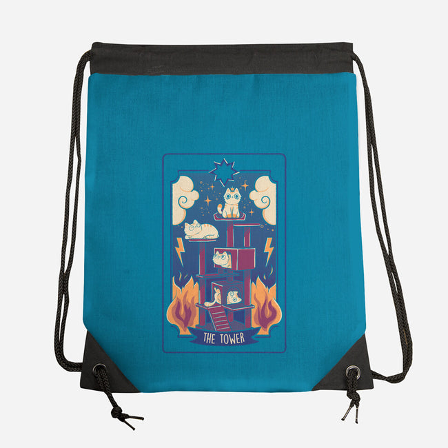 The Tower Cat Tarot-None-Drawstring-Bag-tobefonseca